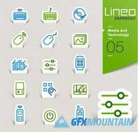 Lineo Papercut Outline Icons