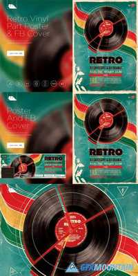 Retro Vinyl Party Poster 492217