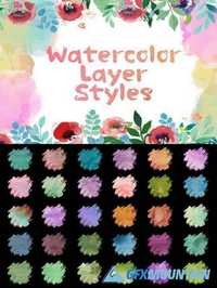 30 Watercolor Layer Styles 491599