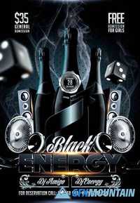 Black Energy – Flyer PSD Template + Facebook Cover