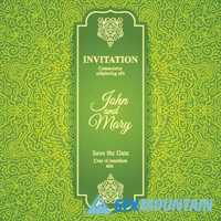  Wedding invitation cards with patterns