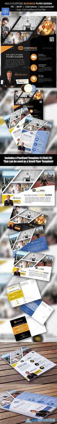 GraphicRiver - Business Flyer 38 with Postcard  8296191