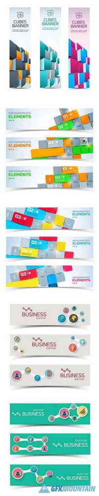 Abstract business banners set