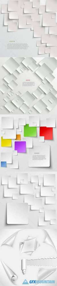 White tiles abstract vector background