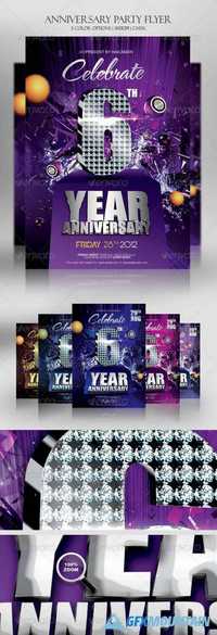 GraphicRiver - Anniversary Party Invitations Flyer 2856124