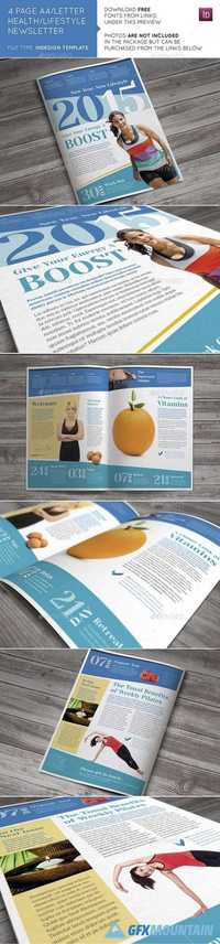 GraphicRiver - 4 Page A4 and US Letter Health Lifestyle Newslette 10544675