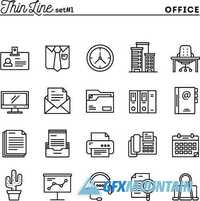 Outline web icons collection