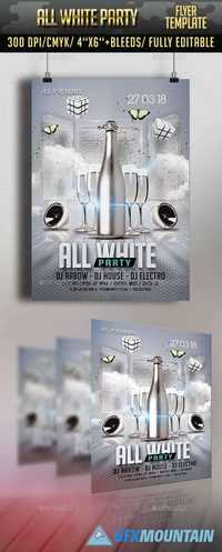 All White Party Flyer 12042001