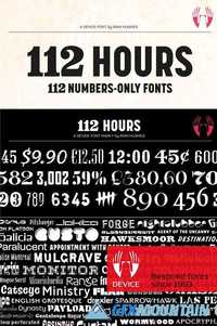 112 Hours Only Numbers Font Family