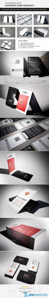 GraphicRiver - Photorealistic Business Card Mock-Up 11445256