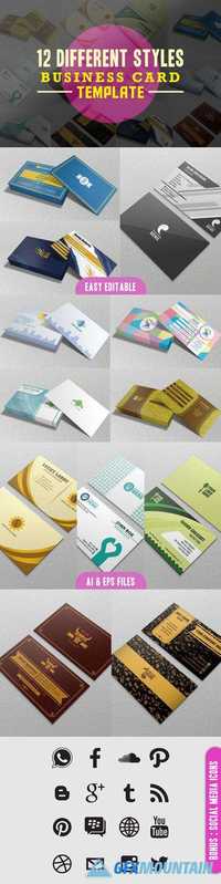 12 Different styles Business Card