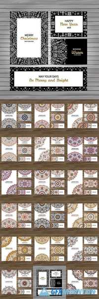 Business cards ethnic patterns