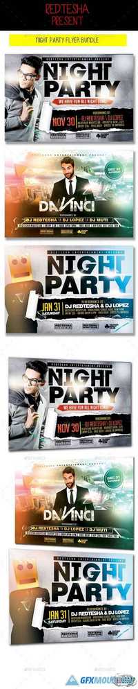 GraphicRiver - Night Party Flyer Bundle 14322161
