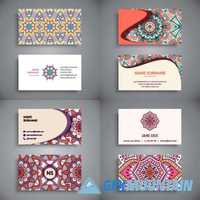 Business cards vintage decorative ornamental floral2