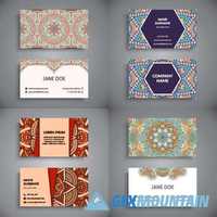 Business cards vintage decorative ornamental floral2