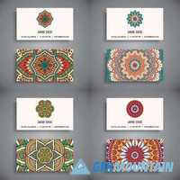 Business cards vintage decorative ornamental floral2