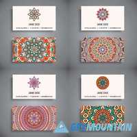 Business cards vintage decorative ornamental floral2