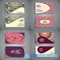 Business cards vintage decorative ornamental floral2