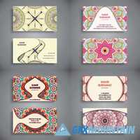 Business cards vintage decorative ornamental floral2