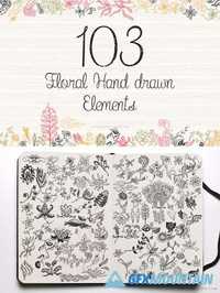 103 Floral Hand Drawn Elements 507721