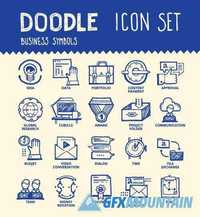 Doodle line icons