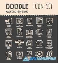 Doodle line icons