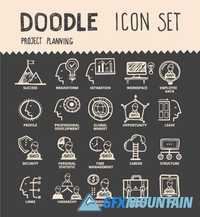 Doodle line icons