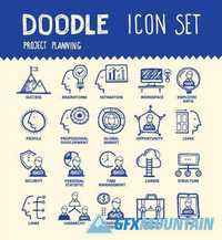 Doodle line icons