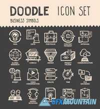 Doodle line icons