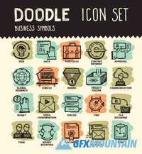 Doodle line icons