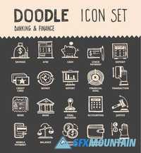 Doodle line icons