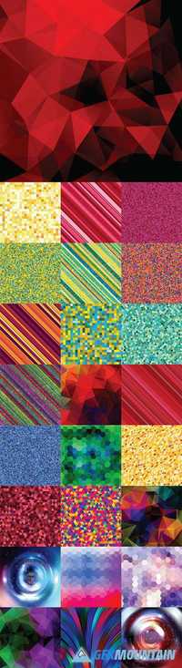 Abstract colorful mosaic collection vector background
