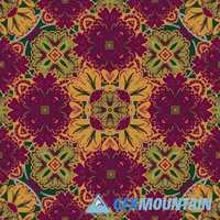 Seamless pattern colorful ornaments