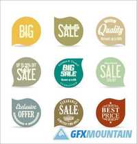 Premium quality modern labels badges collection