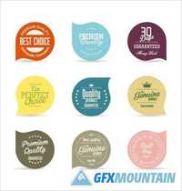 Premium quality modern labels badges collection