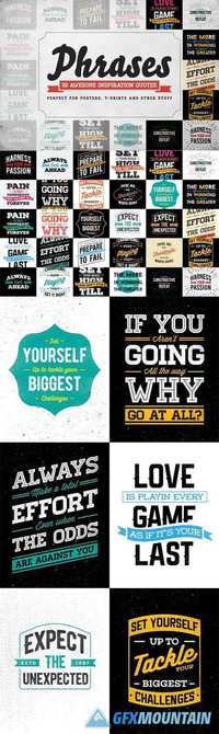 Awesome 30 Vector Phrases and Quotes 493300