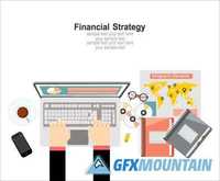 Flat style illustration concept business