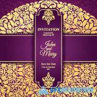 Wedding invitation cards with patterns2