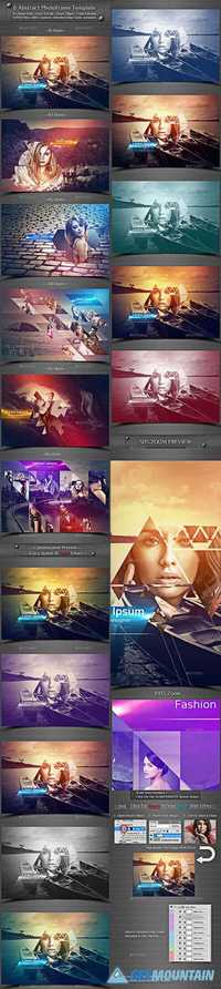 6 Abstract Photoframe Template 14387308