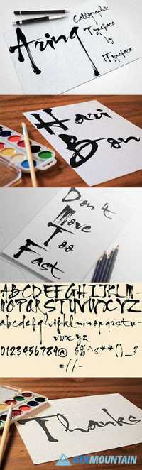 Aring - calligraphic typeface