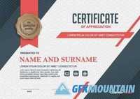 Certificate business cards menu, business template