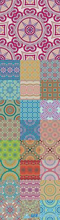 Seamless pattern vintage oriental decorative elements3