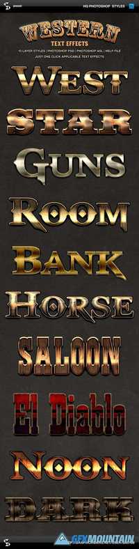Wild West Style Text Effects - Western Styles 9669461