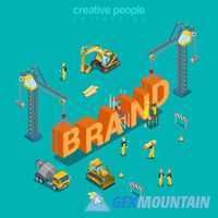 Isometric creative people flat design2