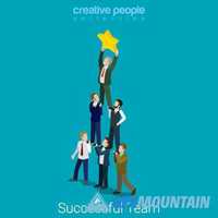 Isometric creative people flat design2