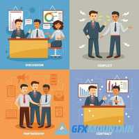 Templates flat design concept vector