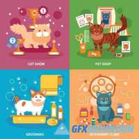 Templates flat design concept vector