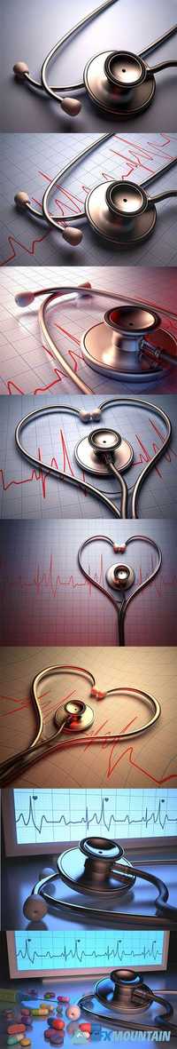 Stethoscope heart shape