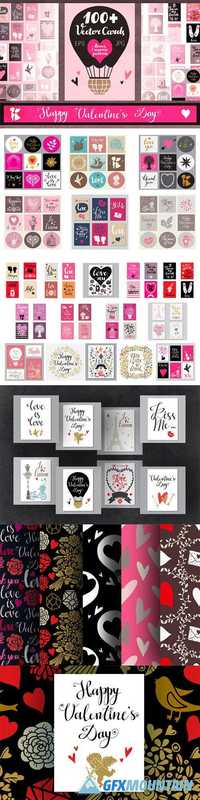 100 + Valentine's Day Vector Cards 517039