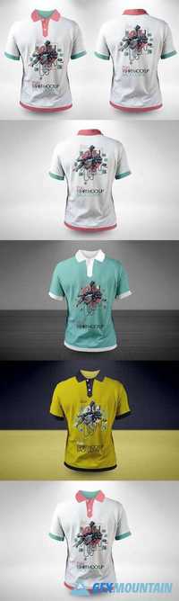 Polo T-shirt Back & Front Mock-ups 523564
